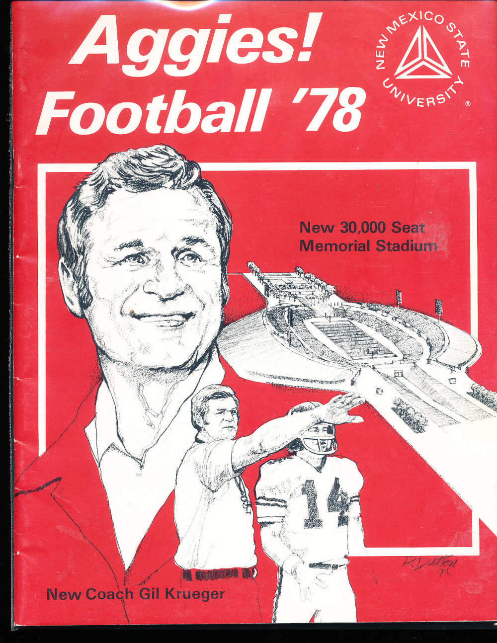 1978 New Mexico  State Football Guide a6 bx66