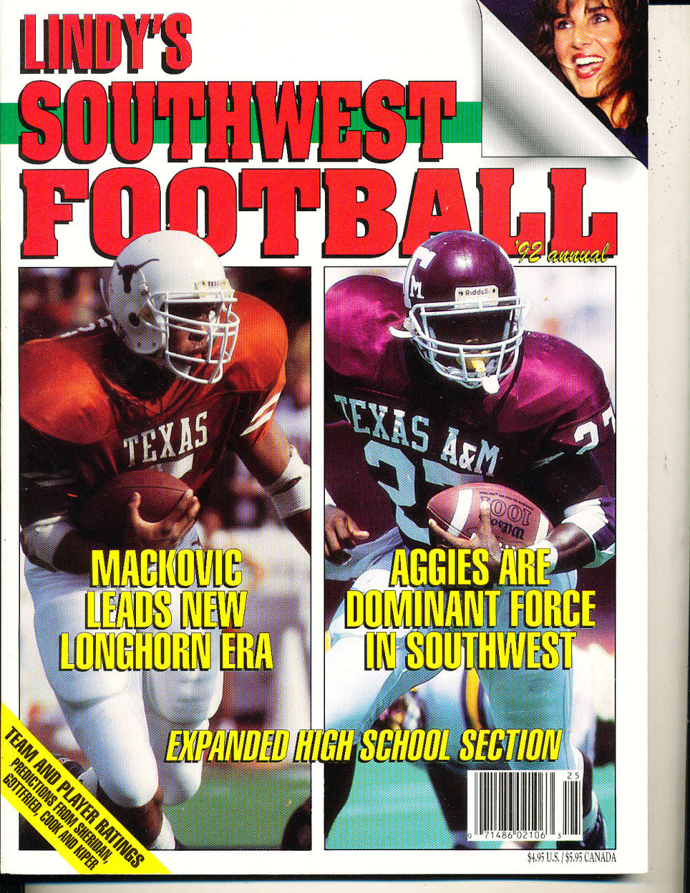 1992 Lindy’s Southwest Football Annual Magazine Vol 6 FBMag5