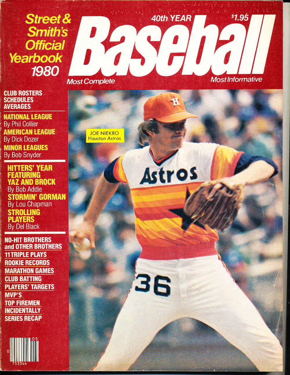 1980 Street & Smith Baseball Joe Niekro Astros FBMag5