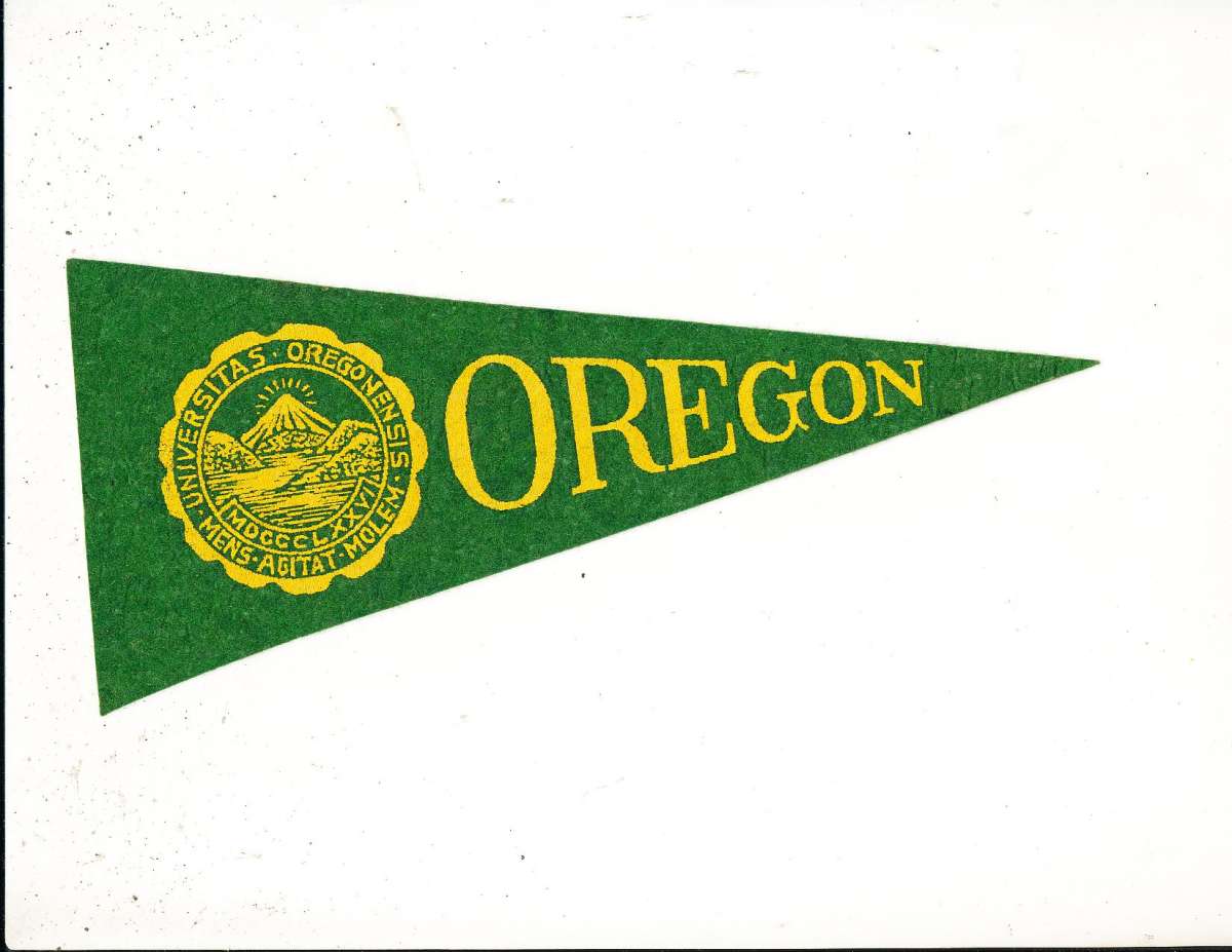 1960's University of Oregon Football mini pennant 9
