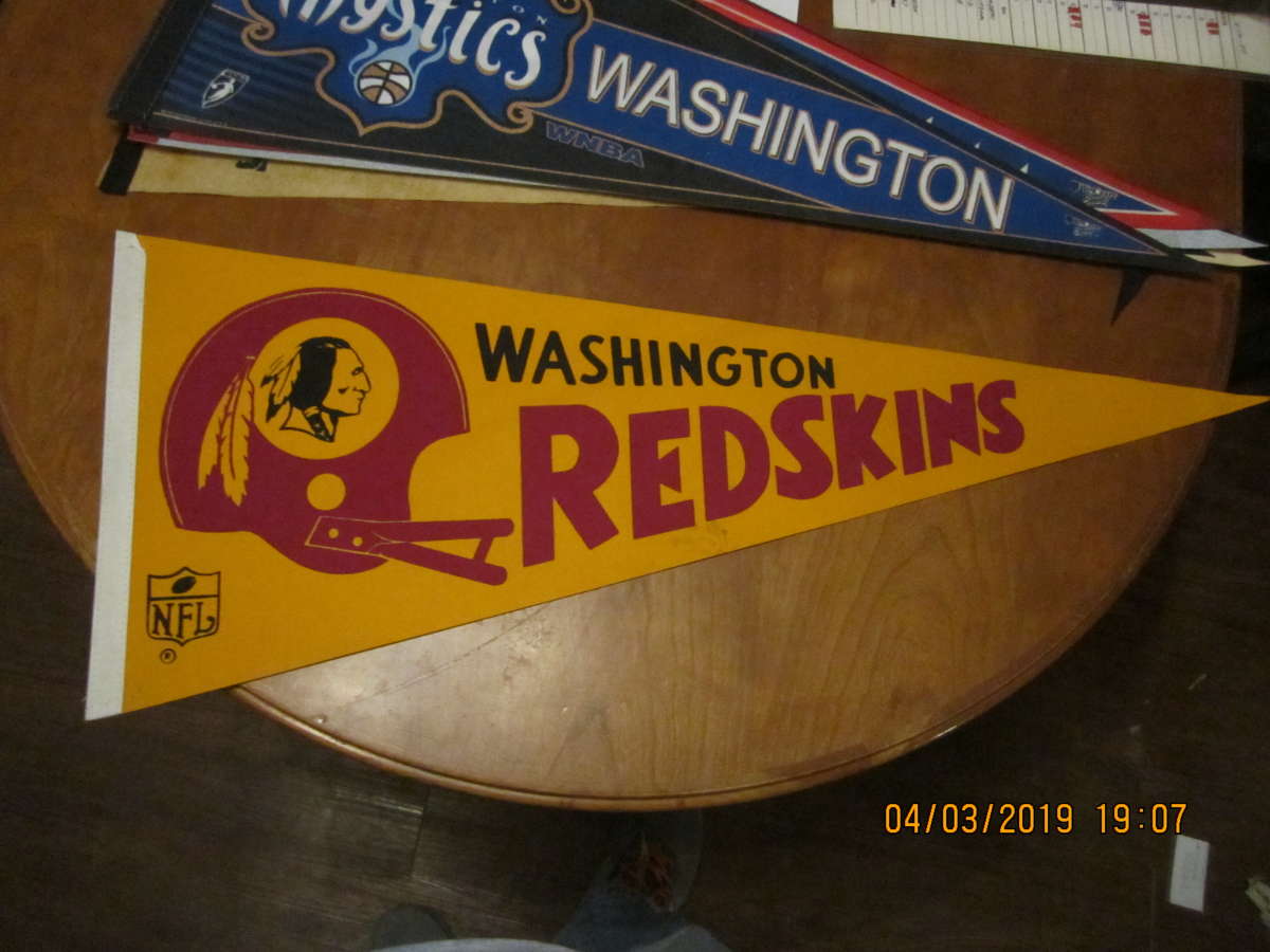 Washington Redskins 1970's helmet Pennant slight stain
