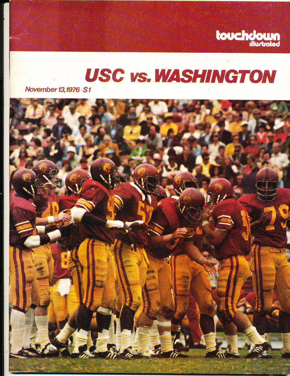 11/13 1976 USC vs Washington Football Program cfbbx11 