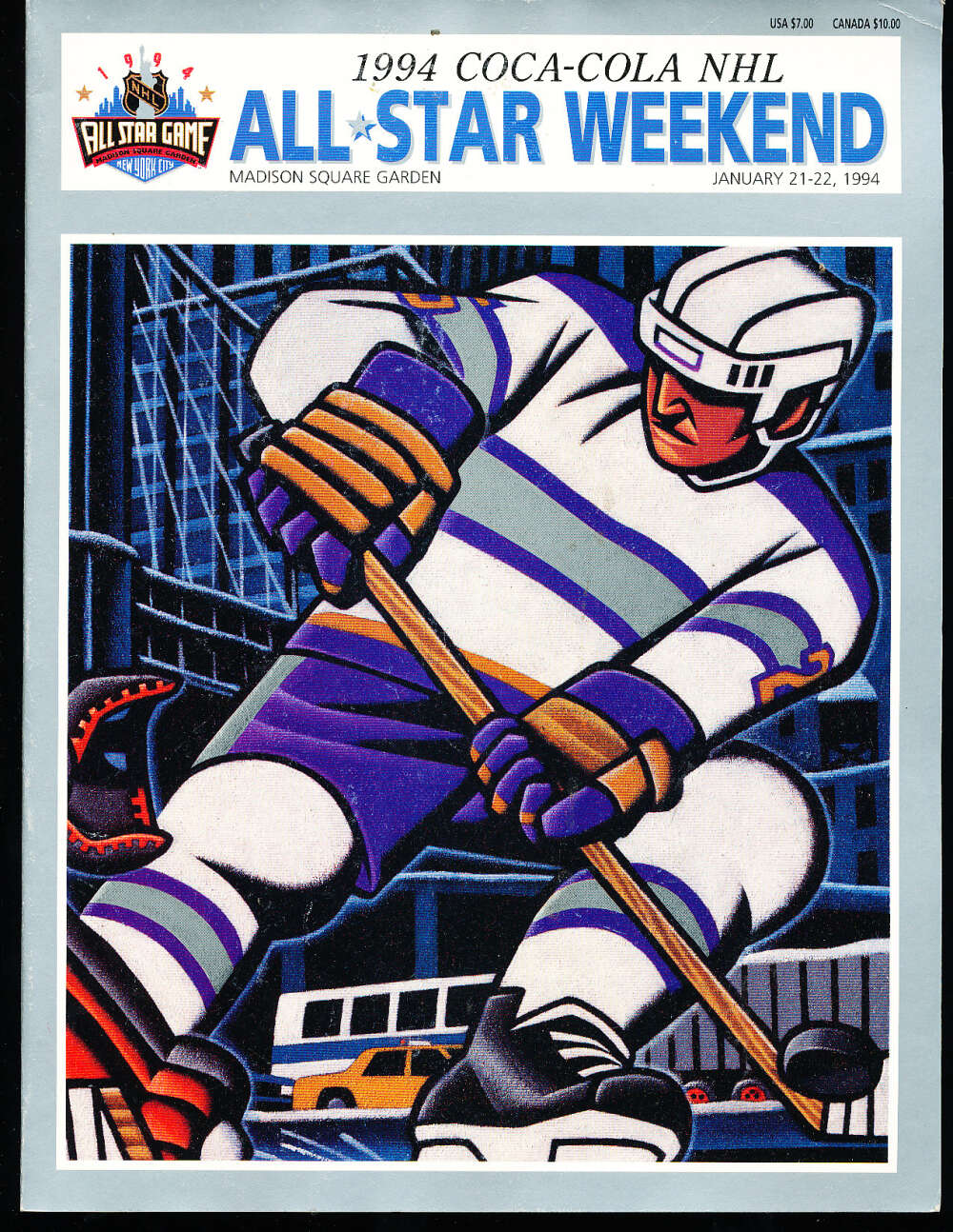 1/21 1994 All Star Game Hockey Program bh3