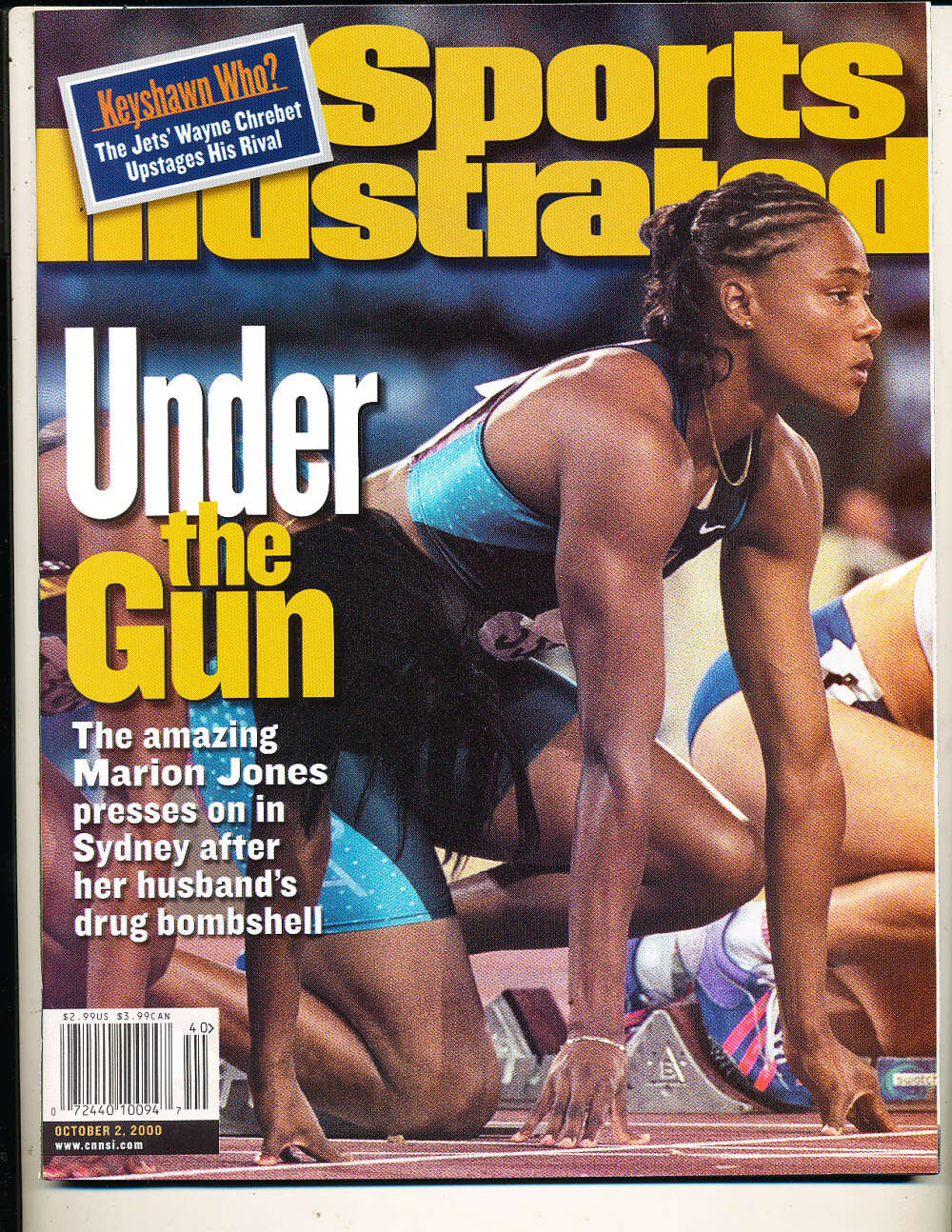 10/2 2000 Marion Jones Sports Illustrated no label newsstand