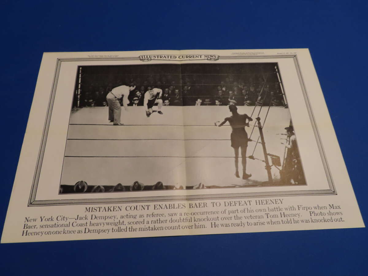 1/21 1931 Jack Dempsey  boxing Illustrated Current news poster bx1a1