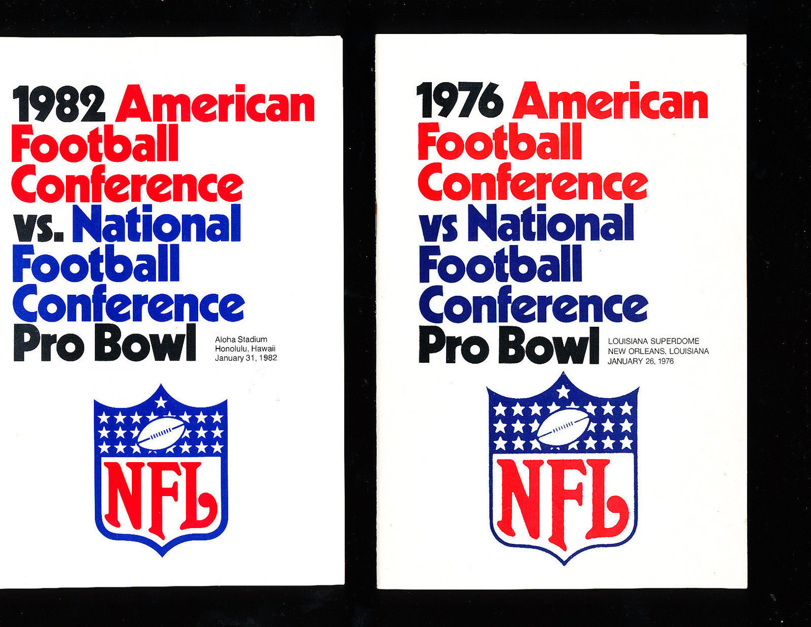 1982 AFC vs NFC Pro Bowl Press Media Guide