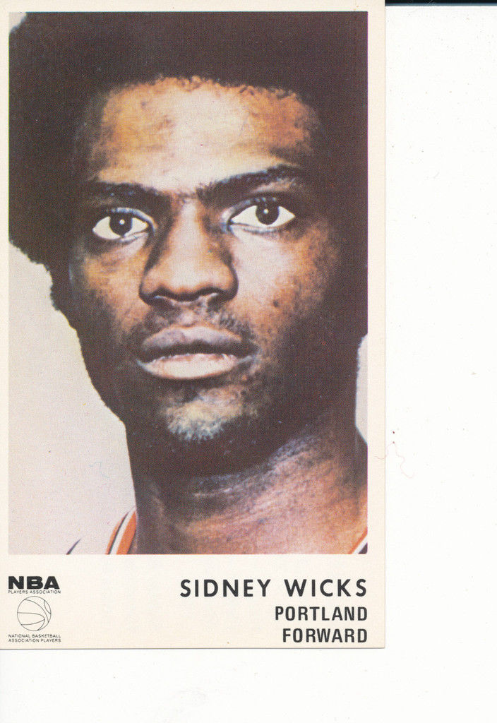 1972 icee bear card Sidney Wicks Portland Trailblazers nm/mt