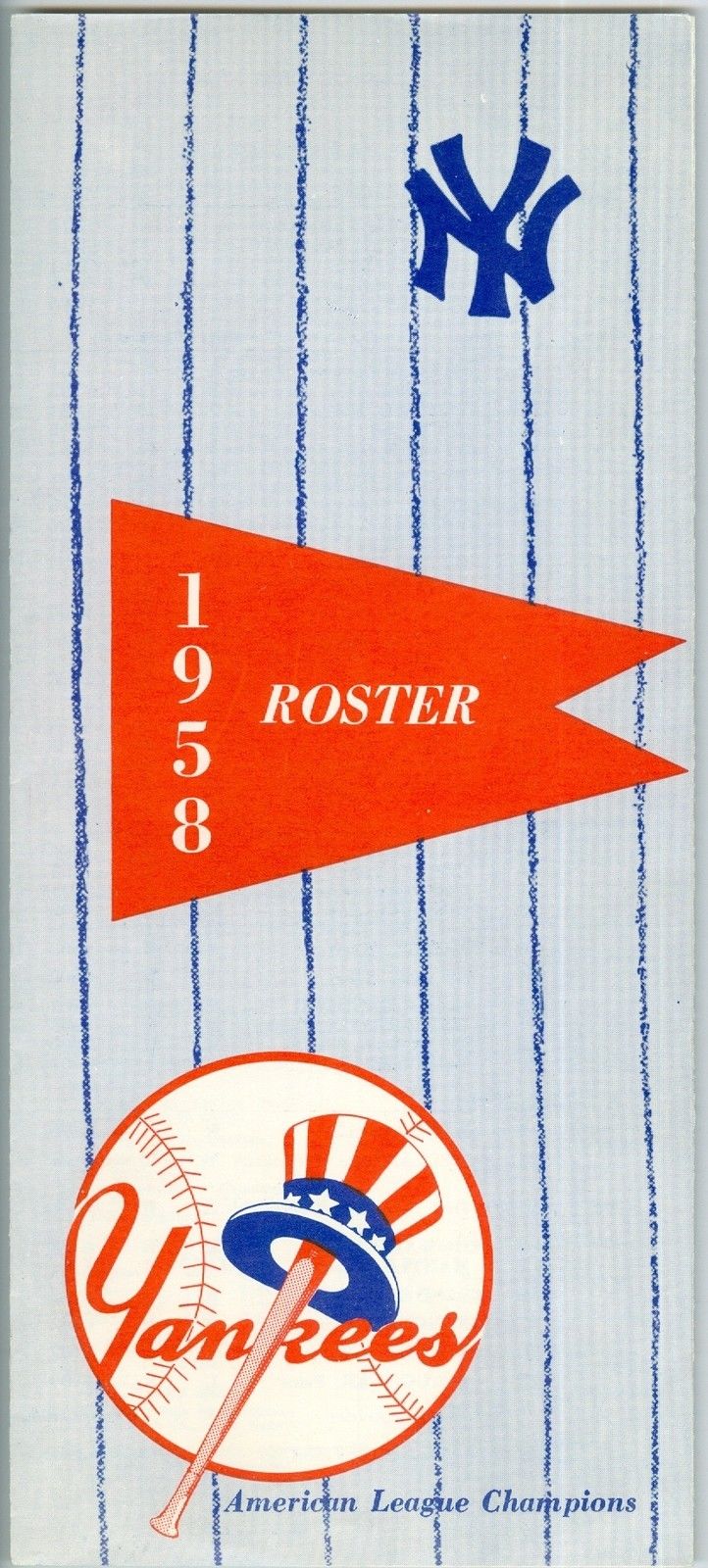 1958 New York Yankees spring training roster em/nm