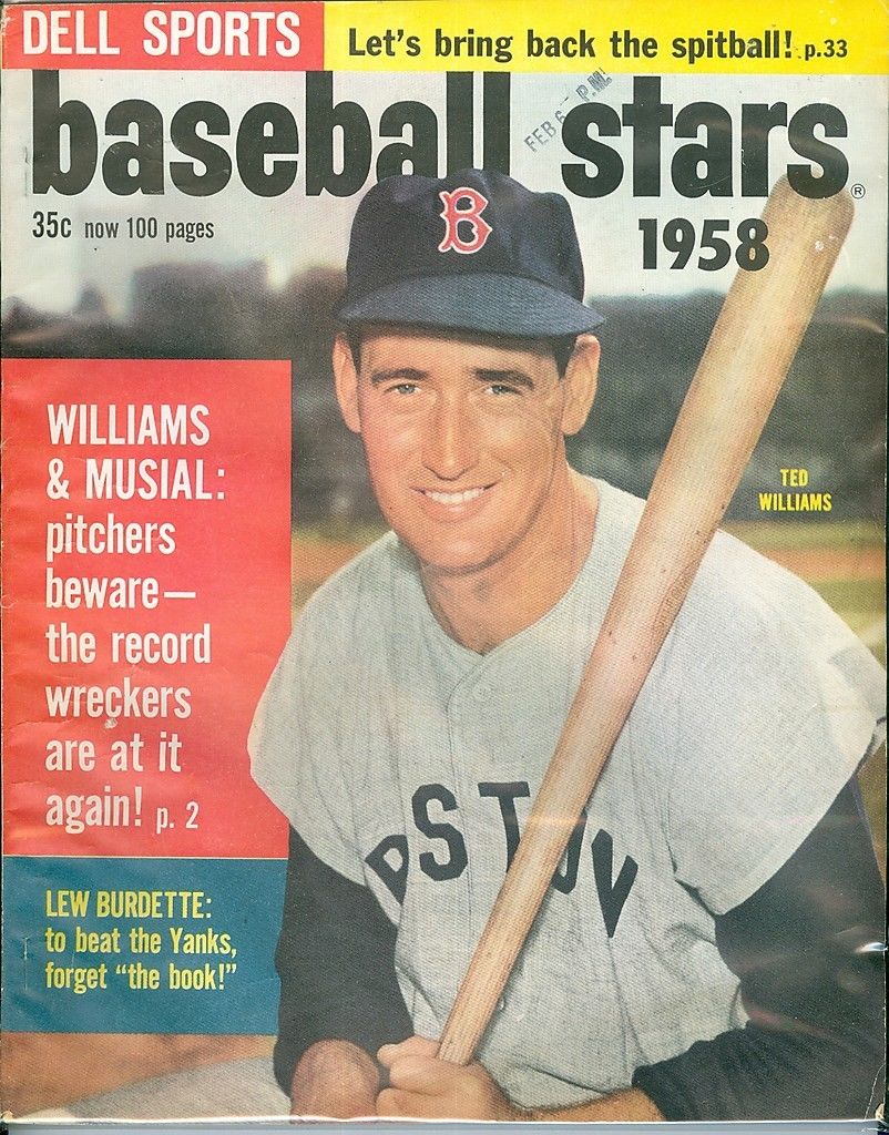 1958 Baseball Stars Ted Williams Red Sox