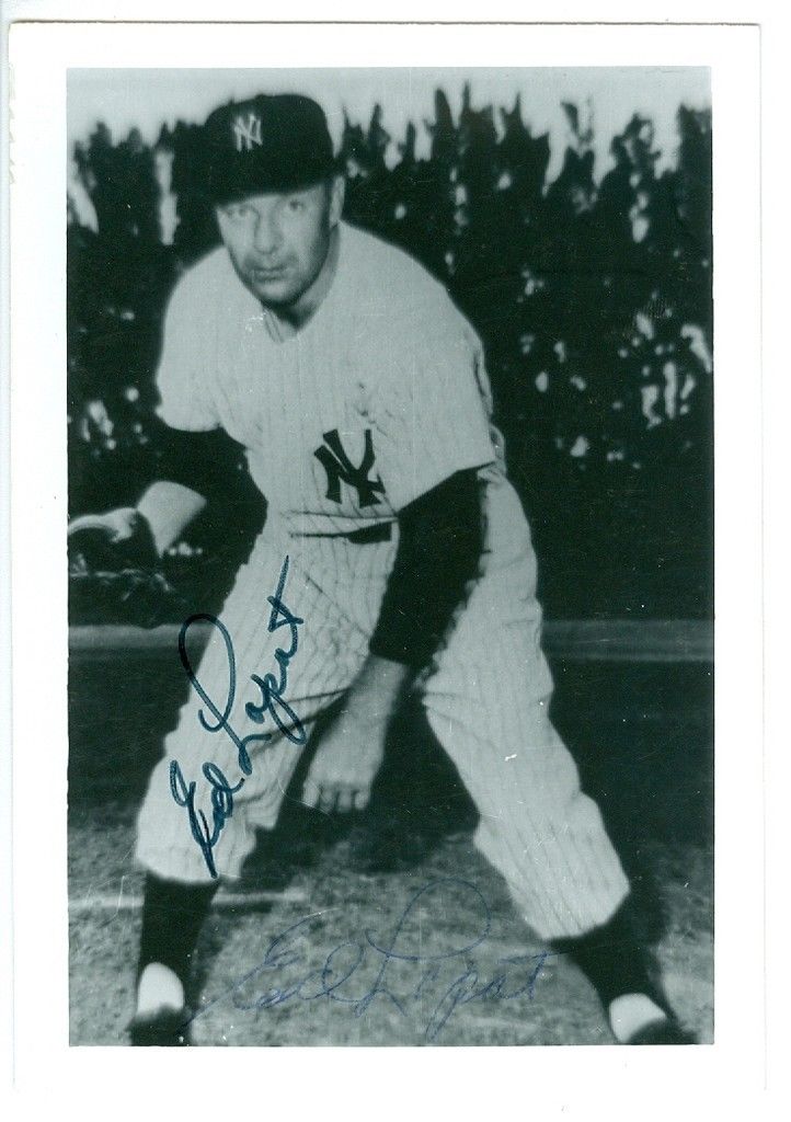 Ed Lopat New York Yankees Autographed Baseball Photo