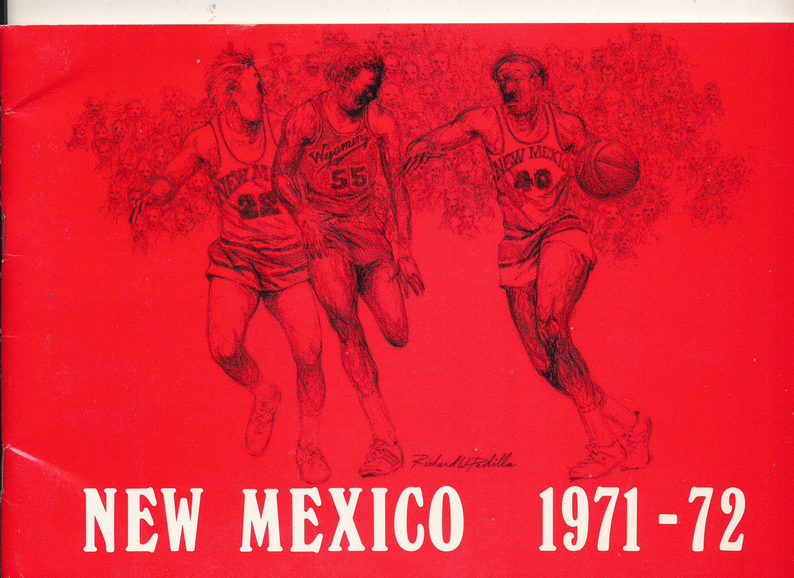 1971 - 1972 University of New Mexico Basketball press Media guide bkbx7
