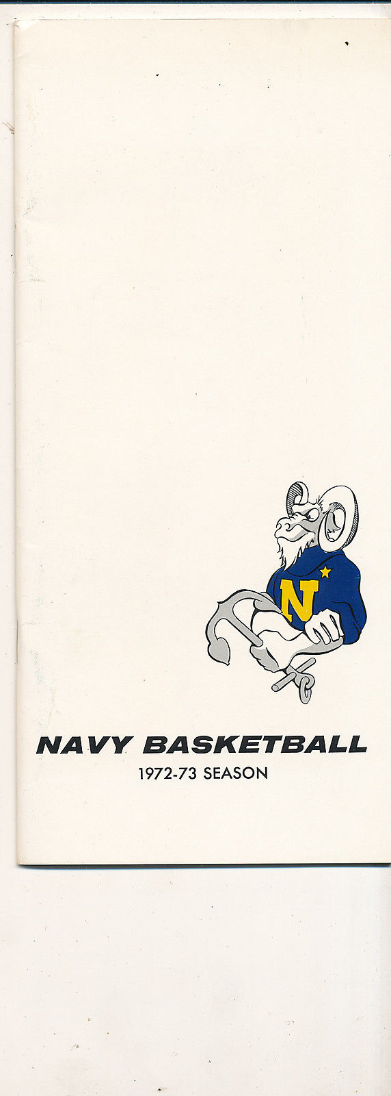 1972 - 1973 Navy University Basketball press Media guide bkbx8
