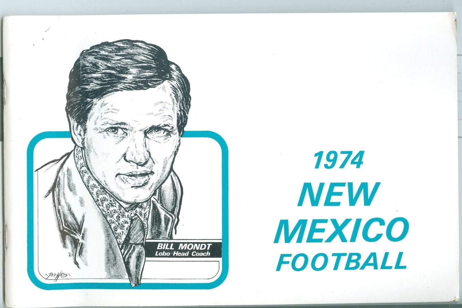 Football Media Guide 1974 New Mexico University nm -Box17